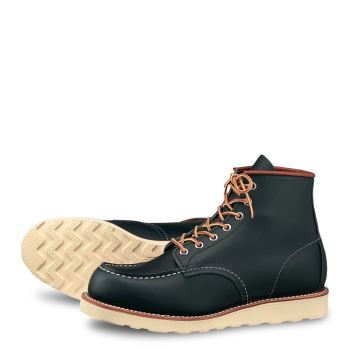 Red Wing Classic Moc 6-Inch Boot in Portage Leather Mens Heritage Boots Black - Style 8859